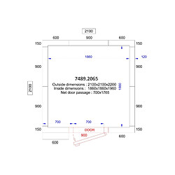 Chambre Froide Positive & Groupe Positif - Hauteur 2200 mm - Combisteel