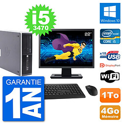 PC HP Compaq Pro 6300 SFF Ecran 22" i5-3470 RAM 4Go Disque 1To Windows 10 Wifi · Occasion 