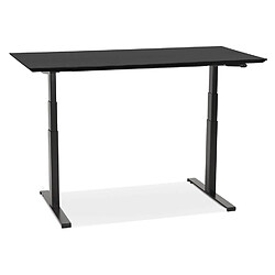 Avis Alterego Bureau assis-debout électrique 'BIONIK'avec plateau en bois et métal noir - 150x70 cm