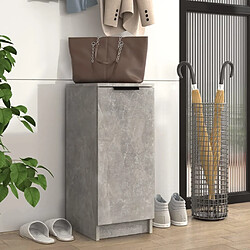 vidaXL Armoire à chaussures Gris béton 30x35x70 cm Bois d'ingénierie