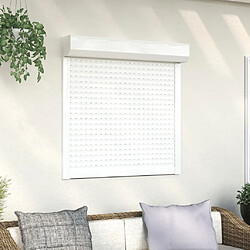 vidaXL Volet roulant aluminium 100x100 cm blanc