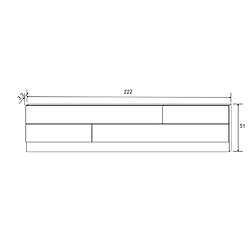 Pegane Ensemble tête de lit + 2 tables chevets coloris chêne cambrian/blanc