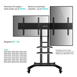 Avis Onkron Adapteur Panneau VESA pour écrans 40-65" jusqu'à 45 kg chacun pour Support TV Mobile TS1881 ADV1881 Noir