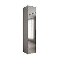 Abiks Meble Inova 1 Armoire avec miroir et portes battantes 236,7/50/47 1 porte (bianco/nero)