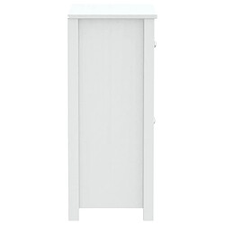 Maison Chic Armoire de salle de bain,Meuble de rangement,Meuble haut BERG blanc 69,5x34x80 cm pin massif -GKD903547 pas cher