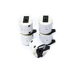 vhbw 5x Rouleau d'étiquettes autocollantes pour Brother P-Touch QL-1050, QL-1050N, QL-1060, QL-1060N, QL-500, QL-500A, QL-500BS comme DK-11202.