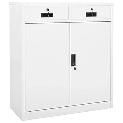 vidaXL Armoire de bureau Blanc 90x40x102 cm Acier 