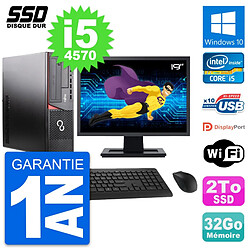 PC Fujitsu E920 DT Ecran 19" Intel Core i5-4570 RAM 32Go SSD 2To Windows 10 Wifi · Occasion 