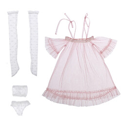 1/3 Mode Princesse Dress Set Fille Poupée Dress Set Accessoires Poupée Rose pas cher