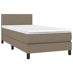 Avis Sommier à lattes LED,Cadre à lattes de lit avec matelas pour Adulte Taupe 90x190 cm Tissu -MN21199