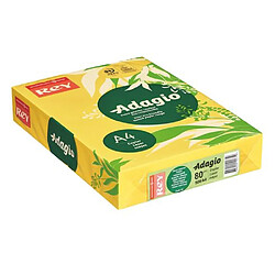 Ramette papier couleur Rey Adagio couleurs intenses A4 80 gr - 500 feuilles - jaune vif