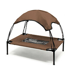 Helloshop26 Transat chien marron 76 cm 20kg max lit surélevé protection soleil M relax 16_0000530