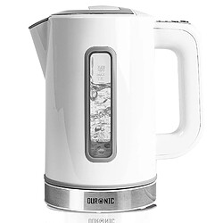 Duronic EK30 WE Bouilloire électrique de 3000W | Choix de la température 40° / 60° / 80° / 100° | 1,5 L | Maintien au chaud | Chauffe rapidement | Ecoresponsable | Thé, café soluble, chocolat chaud