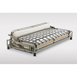 Avis Inside 75 Canapé d'angle express 120 IMPERIAL matelas 22 cm sommier lattes polyuréthane blanc