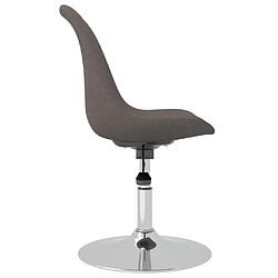 Acheter vidaXL Chaises pivotantes à manger lot de 2 Gris foncé Tissu