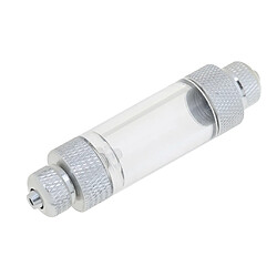 Compteur de bulles de CO2 en ligne pour aquarium en aluminium avec clapet anti-retour double tête Compteur de bulles en aluminium