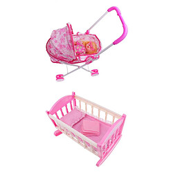 Berceau Bébé Lit de Poupée et Poussette Pour 9 "-11" Reborn Poupée Fille Jouets Enfants