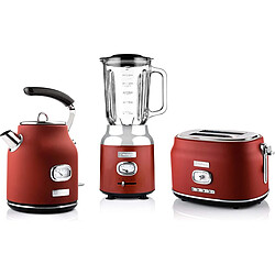 Westinghouse - Retro - Grille pain 2 fentes + Bouilloire 1,7 L - Blender - Rouge 