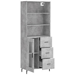 Acheter Maison Chic Buffet,Meuble de Rangement,commode pour salon,Cuisine Gris béton 69,5x34x180 cm Bois d'ingénierie -MN86251