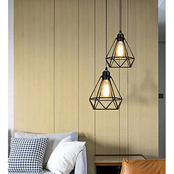 Avis Stoex Vintage Suspension Lustre Abat-jour Cage forme Diamant Contemporain Luminaire La