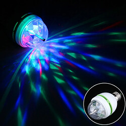 Wewoo LED Boule à facette pour la Fête de la Famille / KTV / Bars / Hôtel / DJs, AC 85-260V Lumière Colorée E27 3W Auto Couleur Rotative Ampoule Lampe de Table 