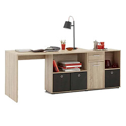 Mes Bureau d'angle réversible 135,7x135,7x74,2 cm chêne