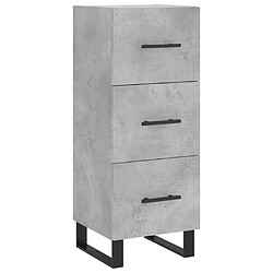 Acheter vidaXL Buffet haut Gris béton 34,5x34x180 cm Bois d'ingénierie