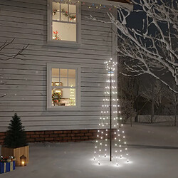 vidaXL Sapin de Noël avec piquet Blanc froid 108 LED 180 cm 