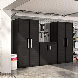 Keter Armoire de rangement haute Detroit XL Noir 