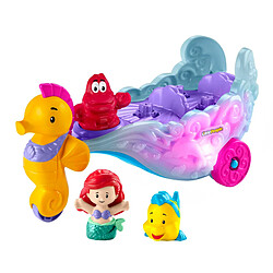 Fisher-Price Coffret Jouet Musical Calèche De La Mer Lumineuse À Pousser, avec Figurines Ariel Et Polochon Inclus, Jouet Enfant, De 18 Mois À 5 Ans, HMX83 