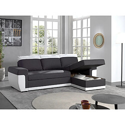 Acheter Bestmobilier Milan - Canapé d'angle réversible - 4 places - Convertible avec coffre - En simili et tissu