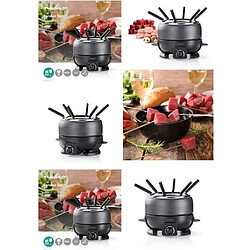 NEDIS Appareil à Fondue 800W 6 personnes 2,3 L thermostat réglable PAS CHER IDEE CADEAU 