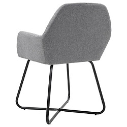 Maison Chic Lot de 2 Chaises à manger,Chaise pour cuisine,Solide Structure gris clair tissu -MN75993 pas cher