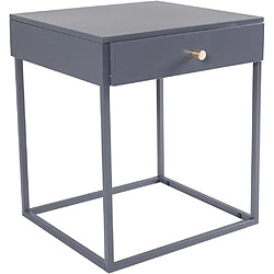 Venture Home Table de chevet en acier Bakal gris.