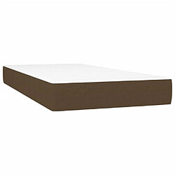 vidaXL Matelas de lit à ressorts ensachés marron foncé 120x190x20 cm