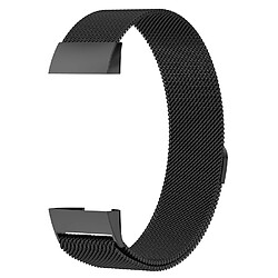 Wewoo Bracelet pour montre connectée Dragonne magnétique en acier inoxydable FITBIT Charge 3Taille Grand217x18mm Noir