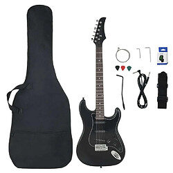 vidaXL Guitare électrique pour débutants avec sac noir 4/4 39"