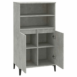 Acheter Maison Chic Buffet,Meuble de Rangement,commode pour salon,Cuisine Gris béton 60x36x110 cm Bois d'ingénierie -MN69209