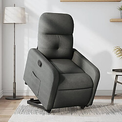 Maison Chic Fauteuil Relax pour salon, Fauteuil inclinable Gris foncé Tissu -GKD48691