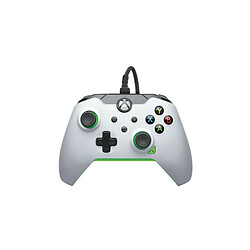 Manette filaire Pdp pour Xbox et PC Blanc fluo 