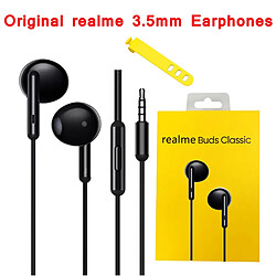 GUPBOO Realme X2 Q3 Pro GT Q2 Q Écouteurs classiques Écouteurs intra-auriculaires filaires 3,5 mm Micro intégré Casque micro grand pilote 