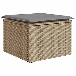 Avis vidaXL Salon de jardin avec coussins 8pcs mélange beige résine tressée