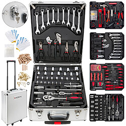 Arebos Valise à outils 1005 pièces Mallette à outils Coffret à outils Set Boîte