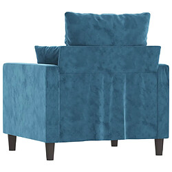 Acheter vidaXL Fauteuil Bleu 60 cm Velours