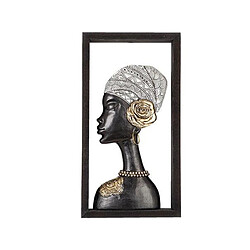 Buste Romimex Marron Résine Femme Chapeau 20 x 38 x 6 cm Avec cadre