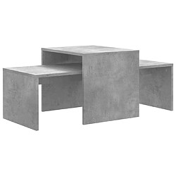 Maison Chic Ensemble de tables basses,Table Console pour salon Gris béton 100x48x40 cm Aggloméré -MN16965