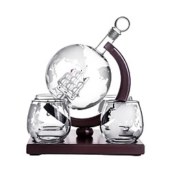 Verre Whisky Carafe Luxueux Vin Liqueur Bourbon Verres à Vin Verseur Cocktail En Verre Titulaire Support En Bois Bar Parti Rouge vin decanter conteneur pub bar décoration