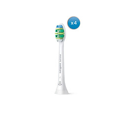 PHILIPS SONICARE HX9004/10 Lot de 4 Tetes de brosse Optimal InterCare I Standard avec BrushSync 