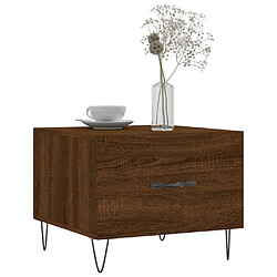 Avis Maison Chic Table basse,Table Console Table d'appoint, Table pour salon Chêne marron 50x50x40 cm Bois d'ingénierie -MN95935