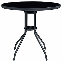 Avis Maison Chic Mobilier de bistro et chaises de jardin 5 pcs Noir et anthracite -GKD869281